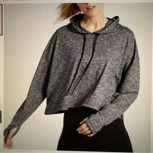 Athleta Uptempo Cropped Hoodie : Charcoal Grey : XS